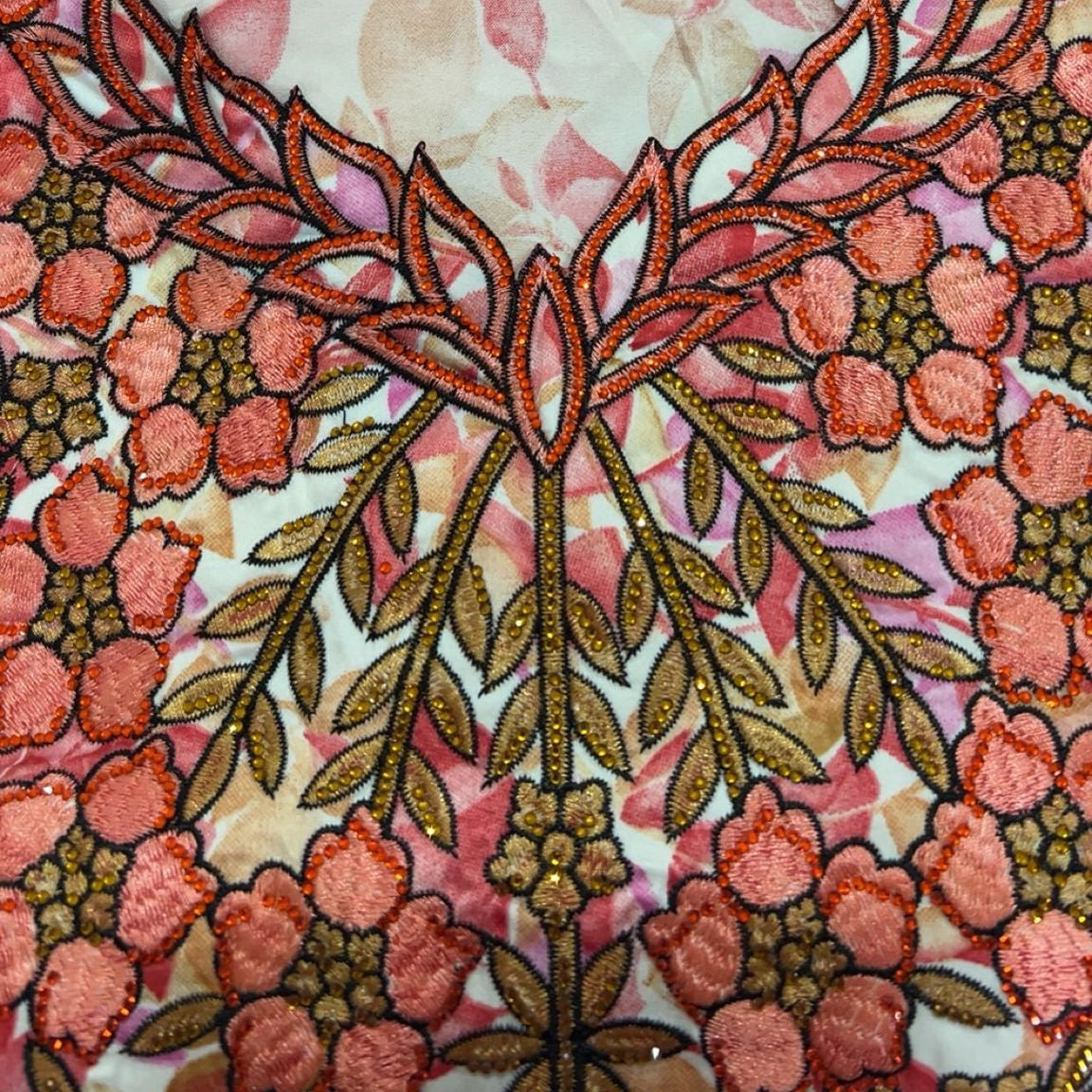 Mukhawar dress : Red with Gold