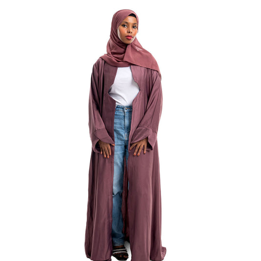 Hana Abaya - Plain luxury abaya with subtle elegant style