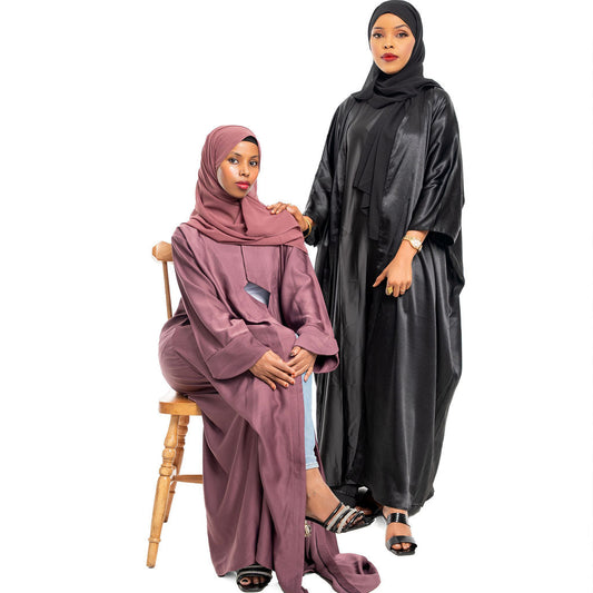Hana Abaya - Plain luxury abaya with subtle elegant style